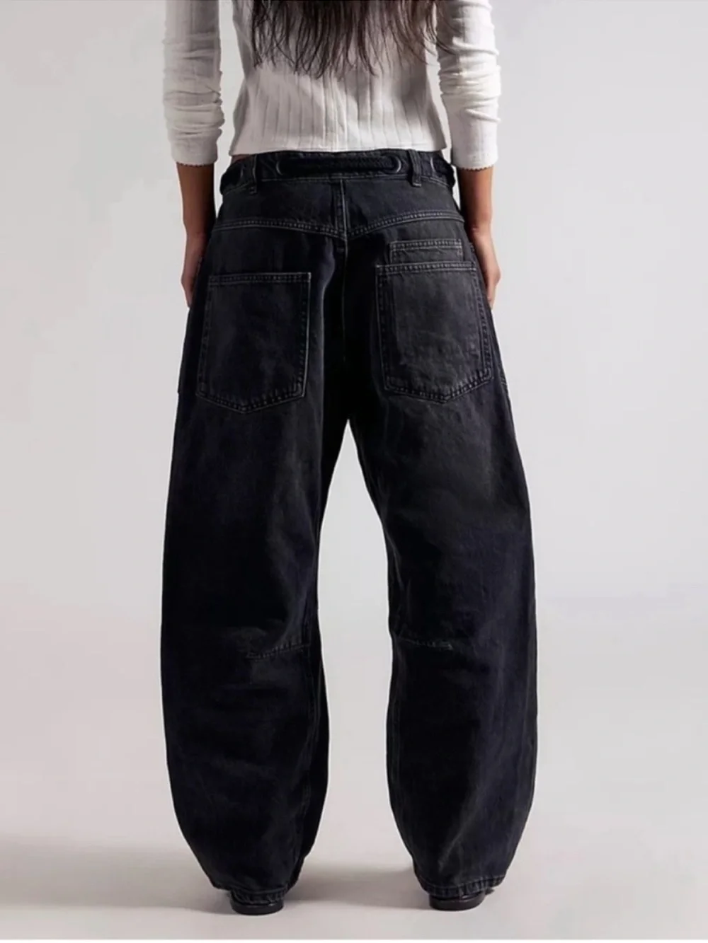 Free People Moxie Pull-On Barrel Jeans
